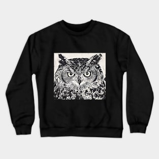 Owl Ink Art Crewneck Sweatshirt